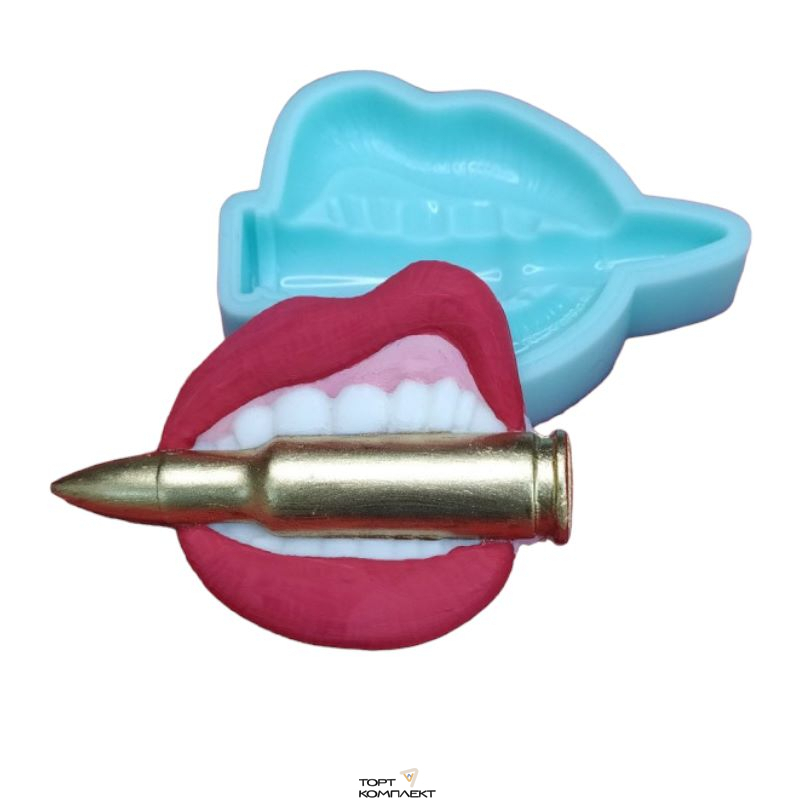 Силиконовая форма "Пуля в зубах" 7*5см