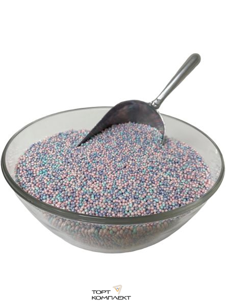 Посыпка кондитерская " Шарики гол/лил/розов " 100 гр