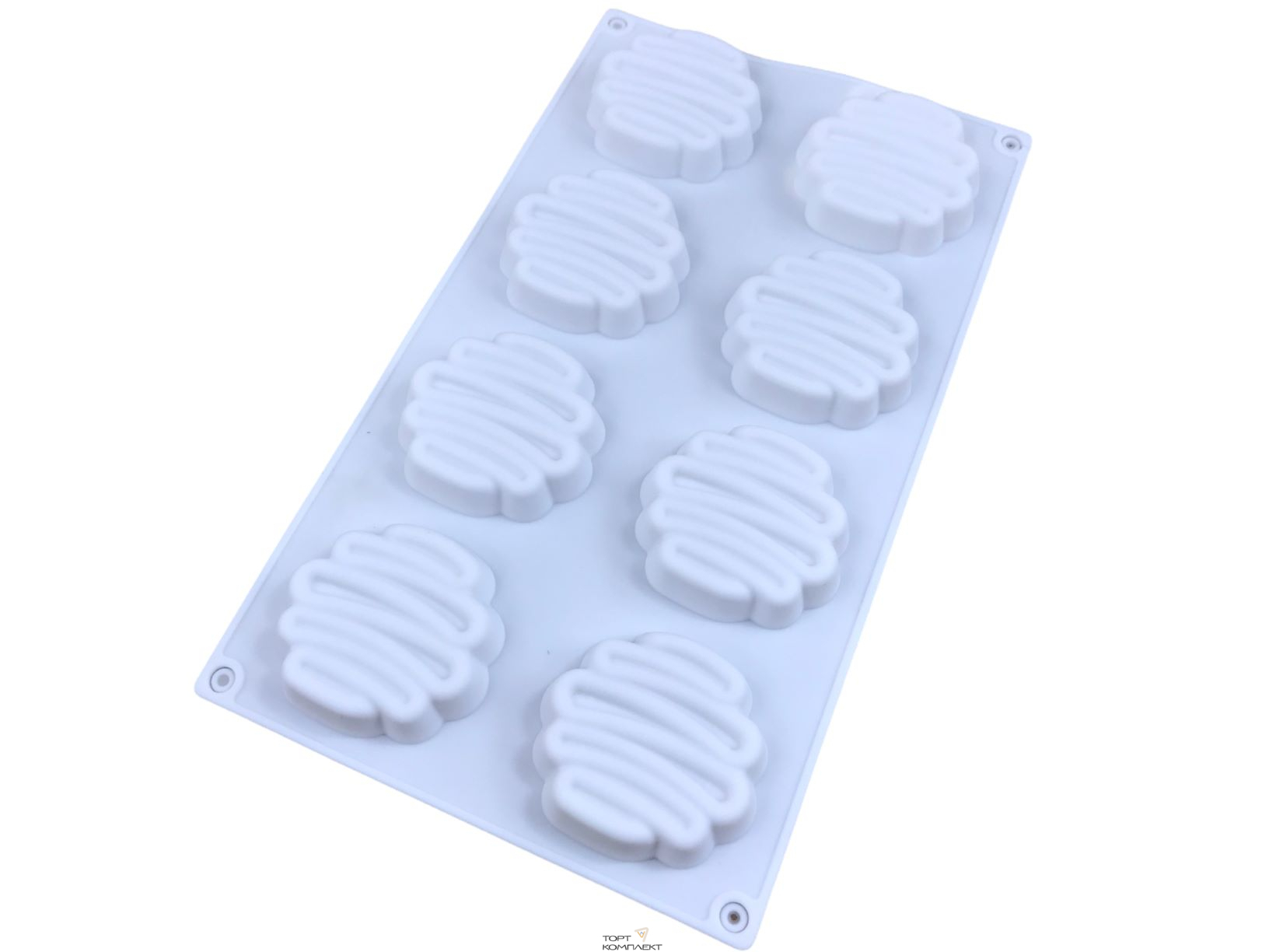 Форма для выпечки и муссовых десертов 8 ячеек 30x17x1,7 см (6х1,5 см) "Куше" 