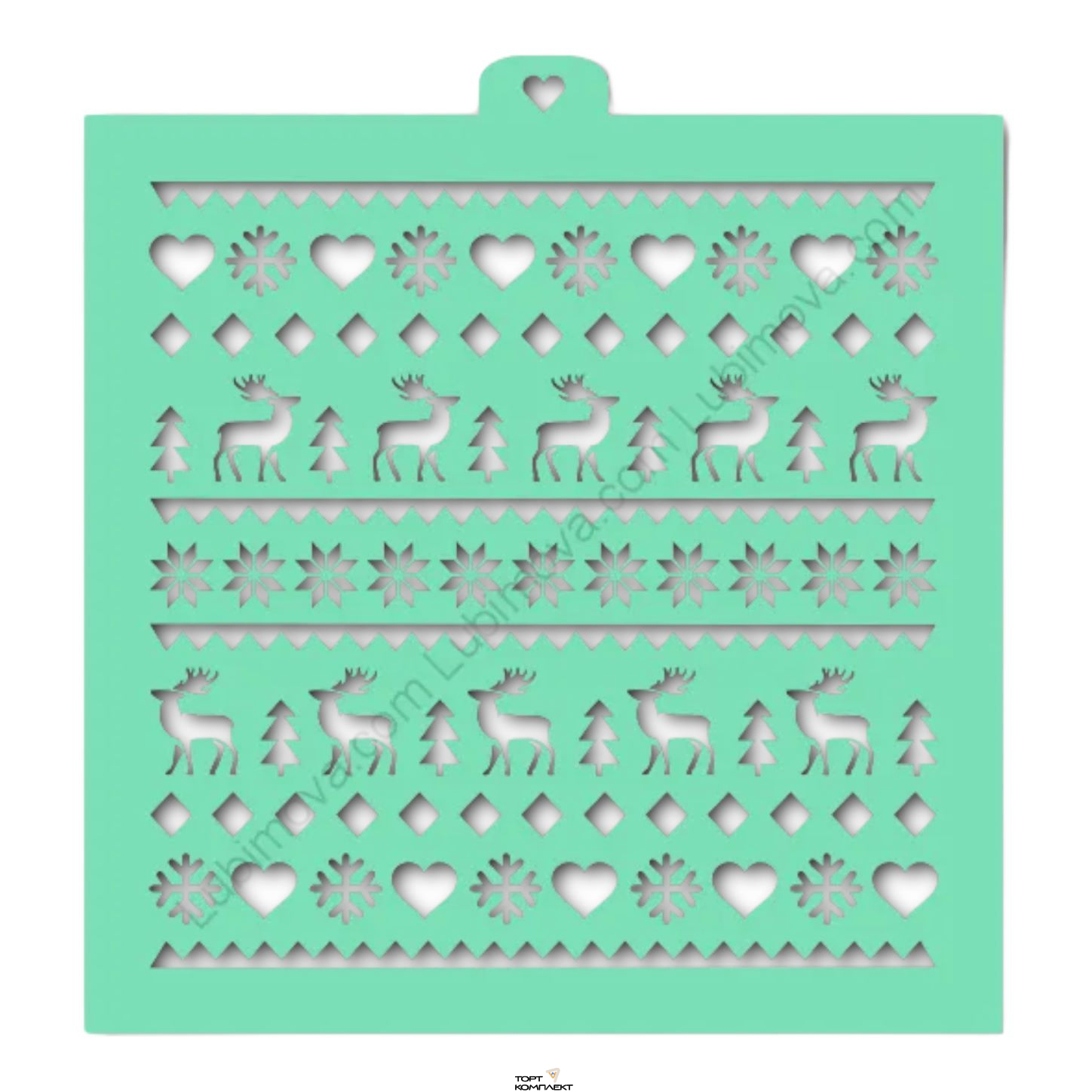 Трафарет "Северный вязанный узор" 15х15см