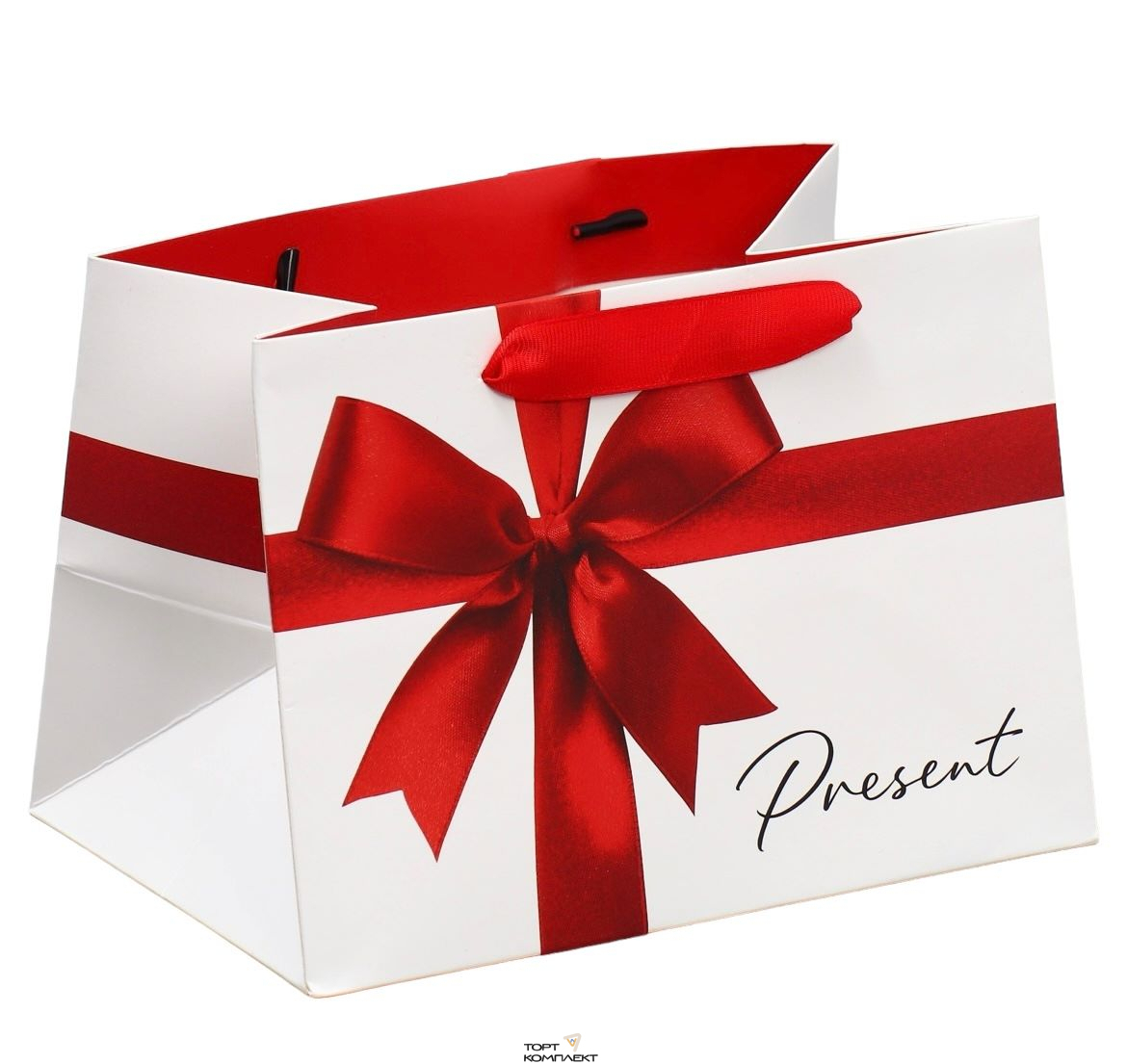 Пакет с широким дном «Present» 20×14×13,2 см 