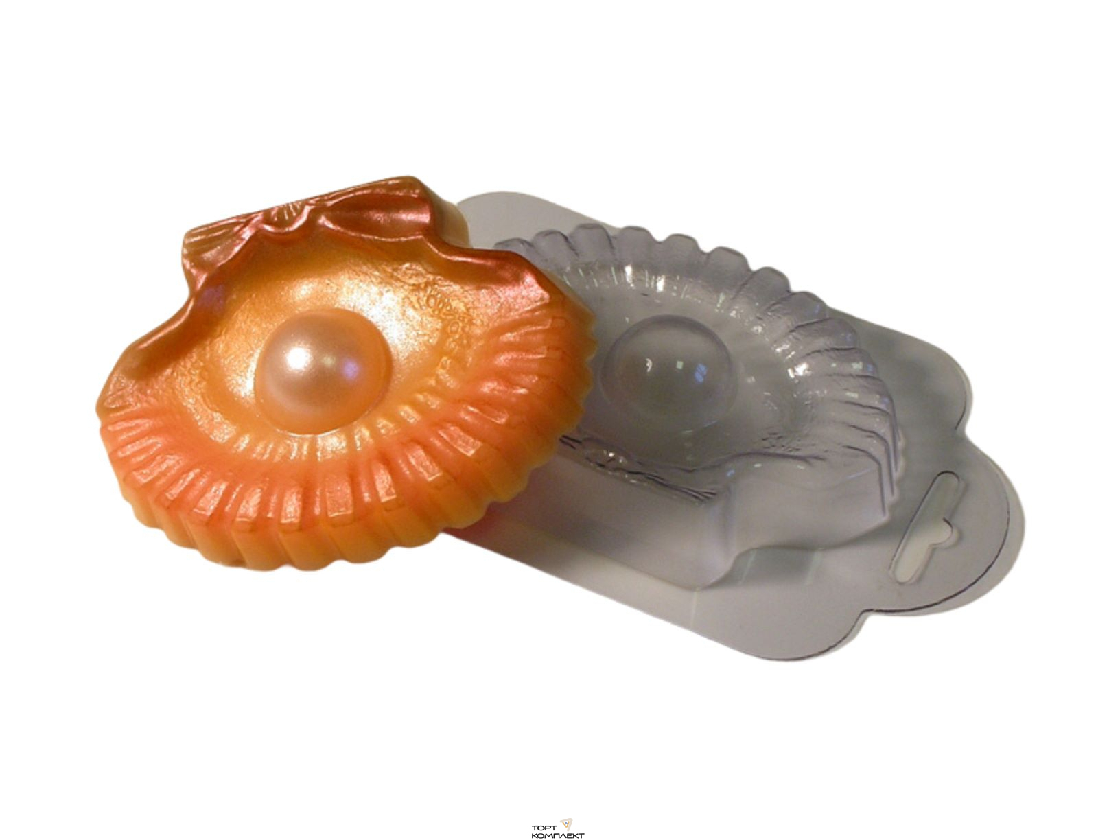 Форма пластиковая для шоколада "Жемчужная ракушка " 