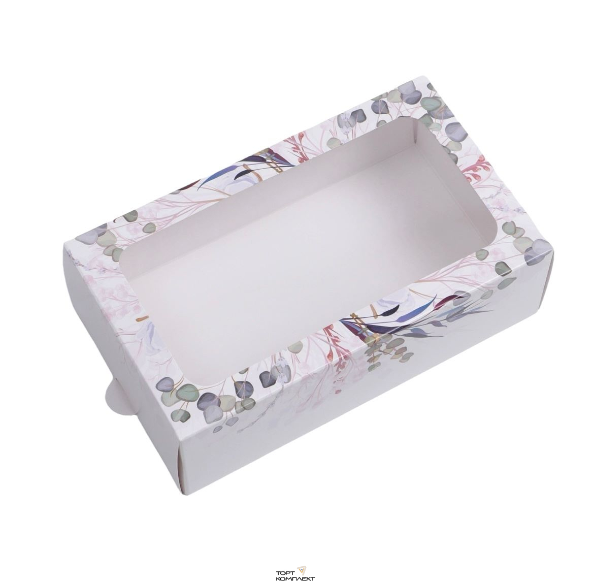 Коробка для 12 макарон 18*10,5*5,5см "Венок"