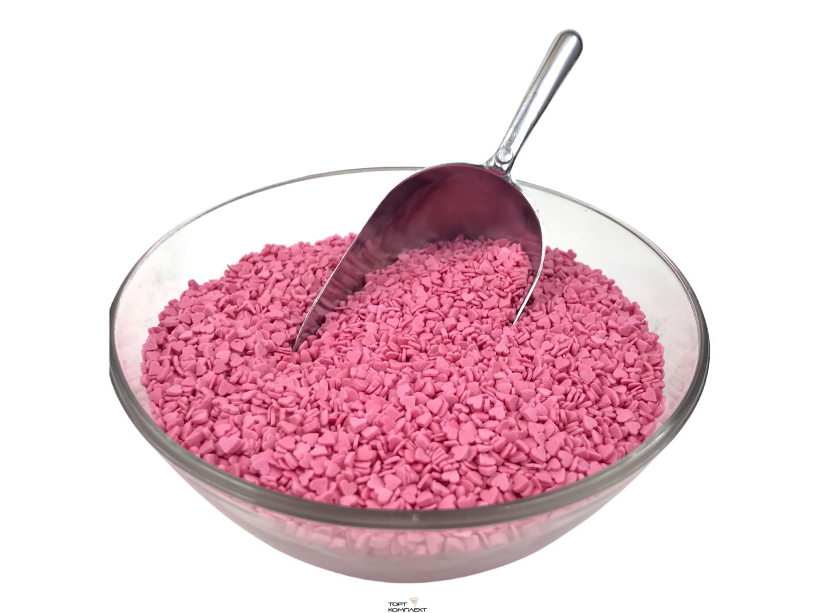 Посыпка кондитерская " Сердечки розовые" мини  50 гр