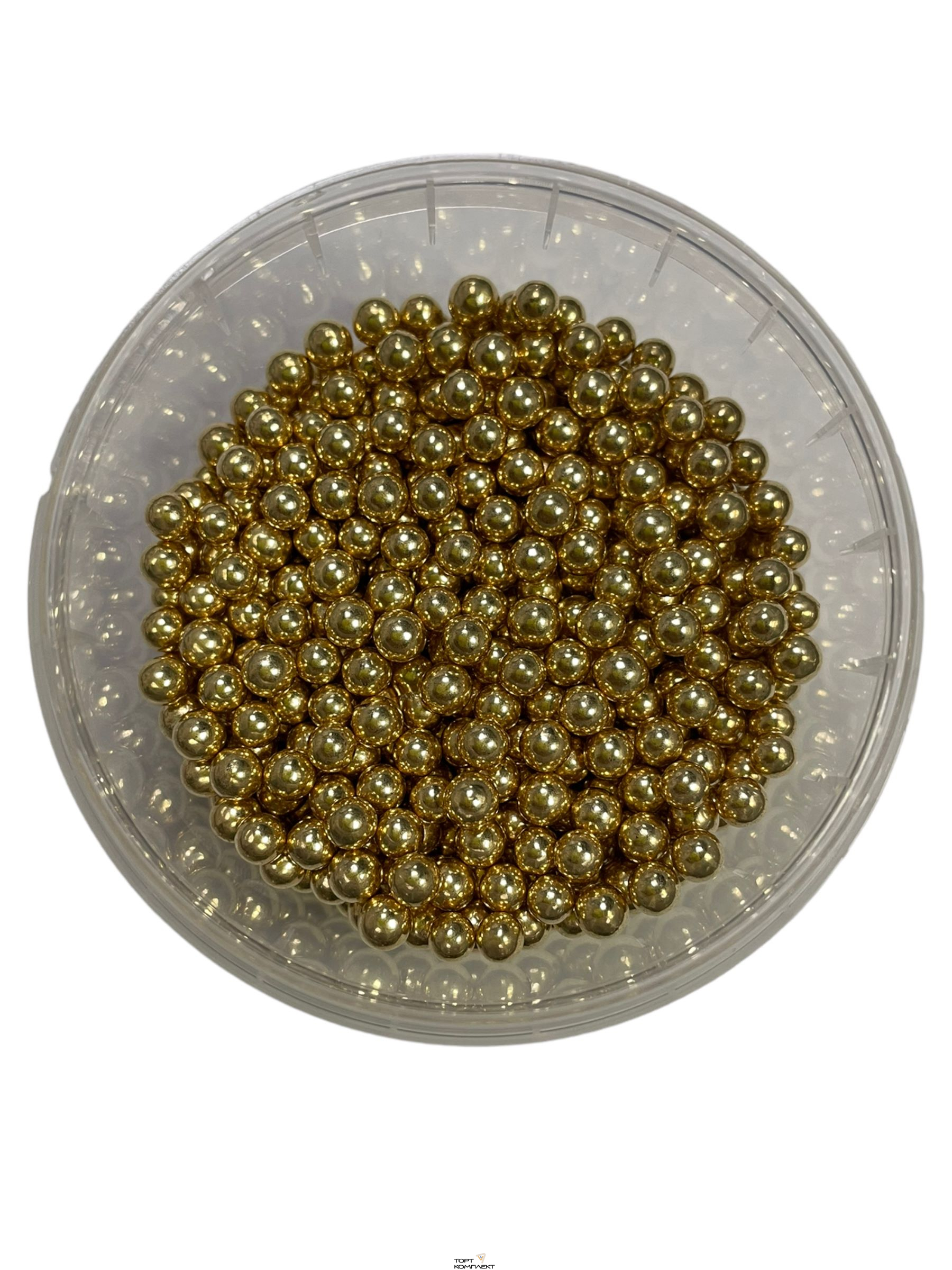 Посыпка кондитерская "Шарики 4мм" золото 50 гр 