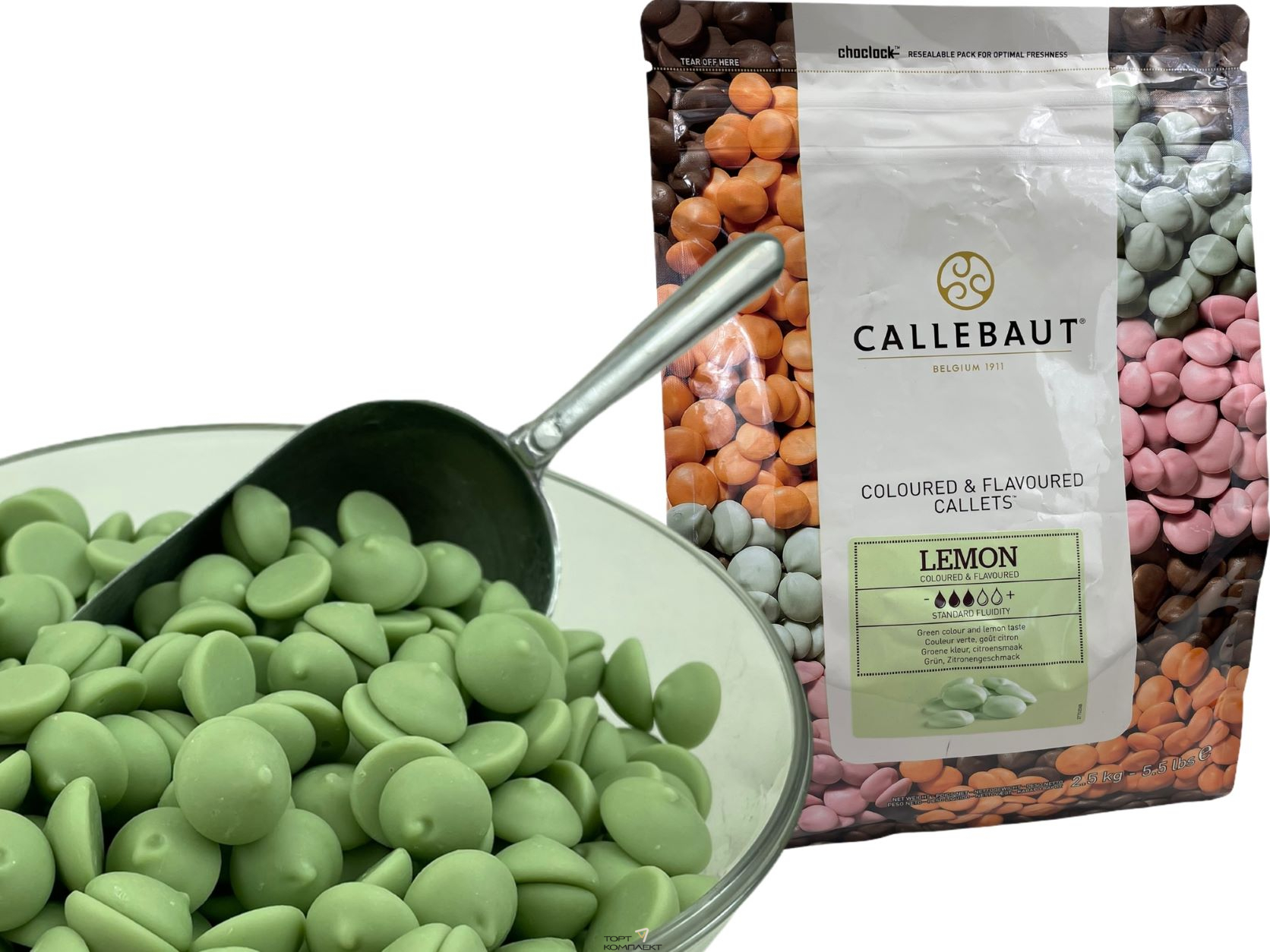 Шоколад белый со вкусом лимона Callebaut 200гр