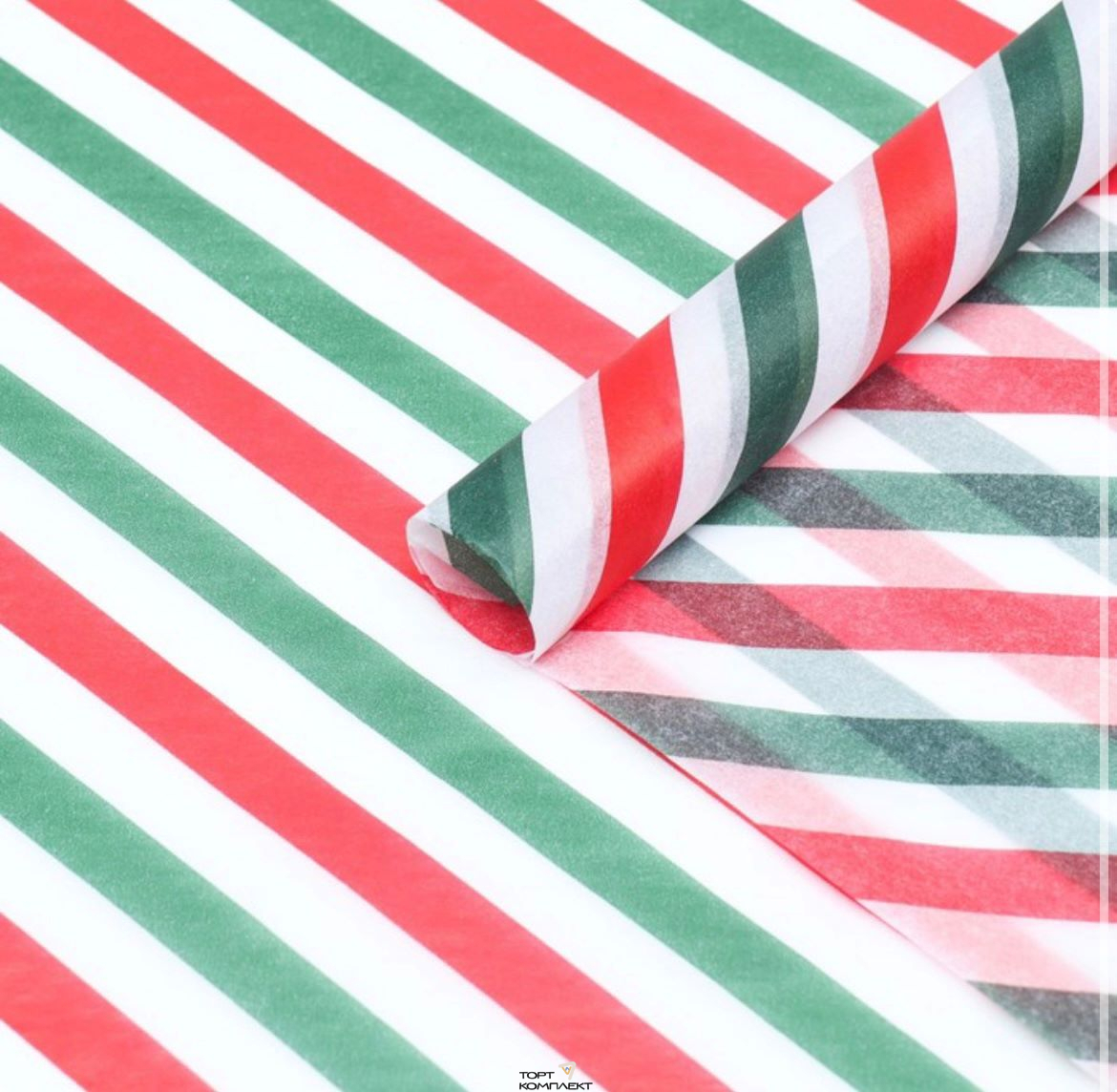 Бумага Тишью 50х66см Полоски 20 лист.