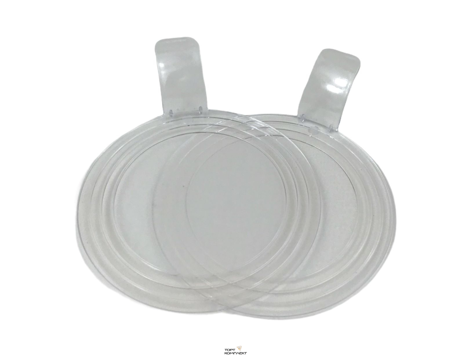 Подложка пластиковая круглая с держателем 7,5 см (Прозрачная)