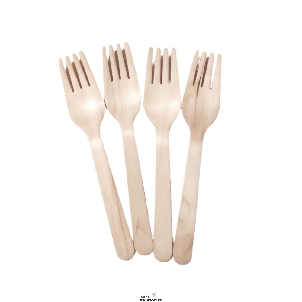 Вилка десертная 11,5 см, деревянная ~100 шт