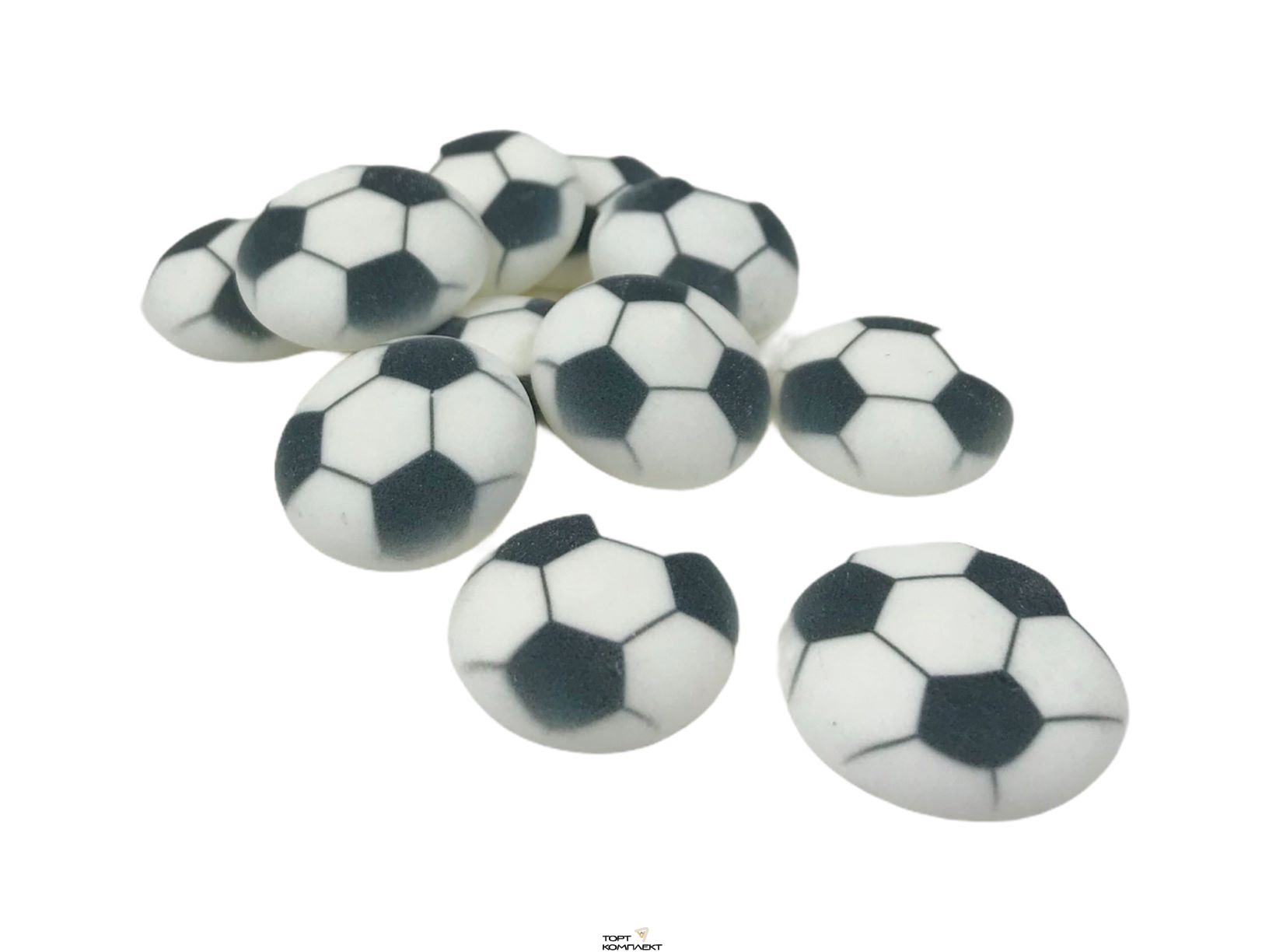 Сахарные фигурки Футбольный мяч 27 мм, 10 шт		