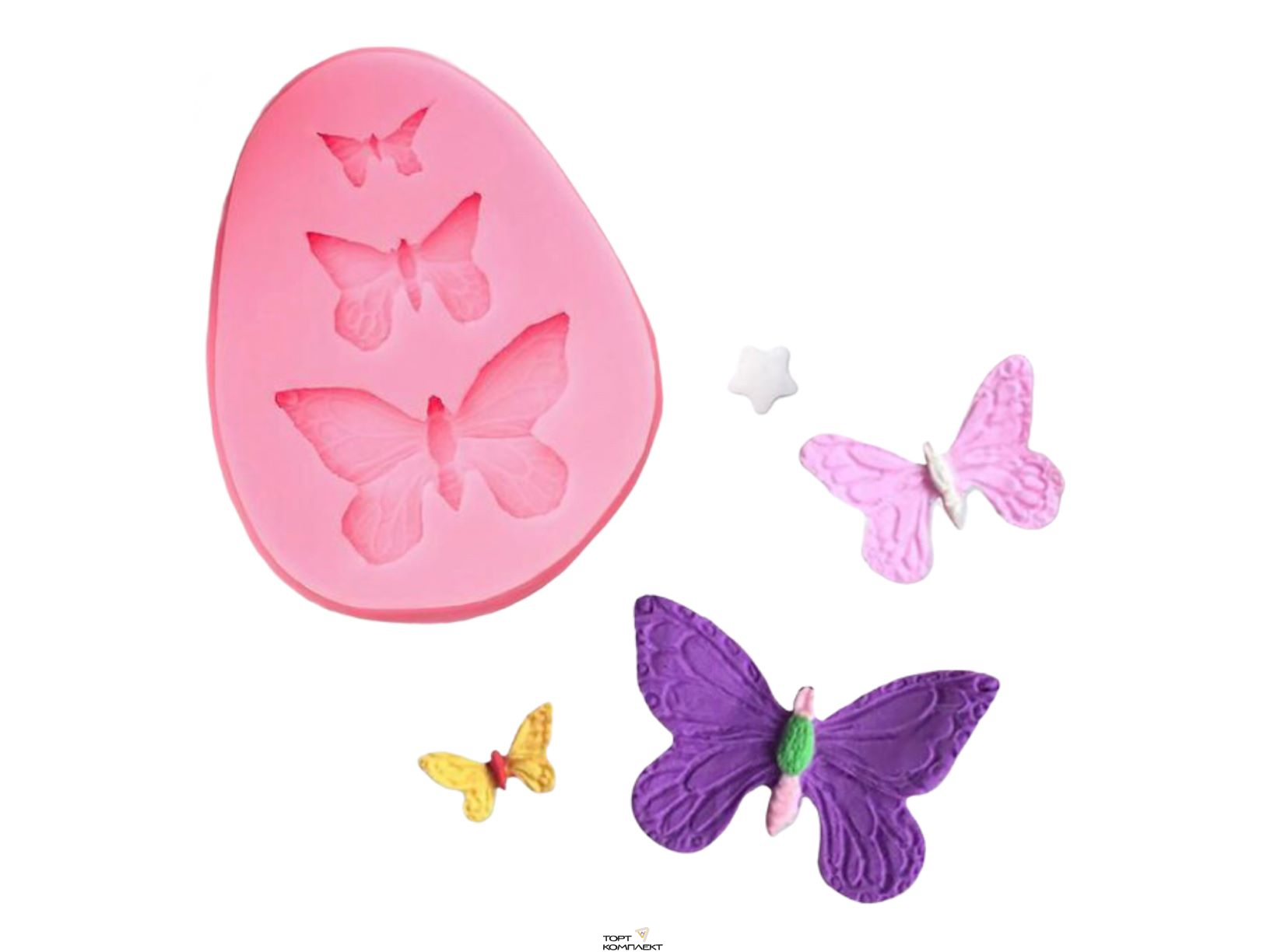 Молд 7,5х6х1 см "Бабочки"