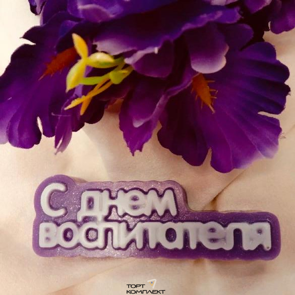 Форма пластиковая для шоколада "С Днем воспитателя"
