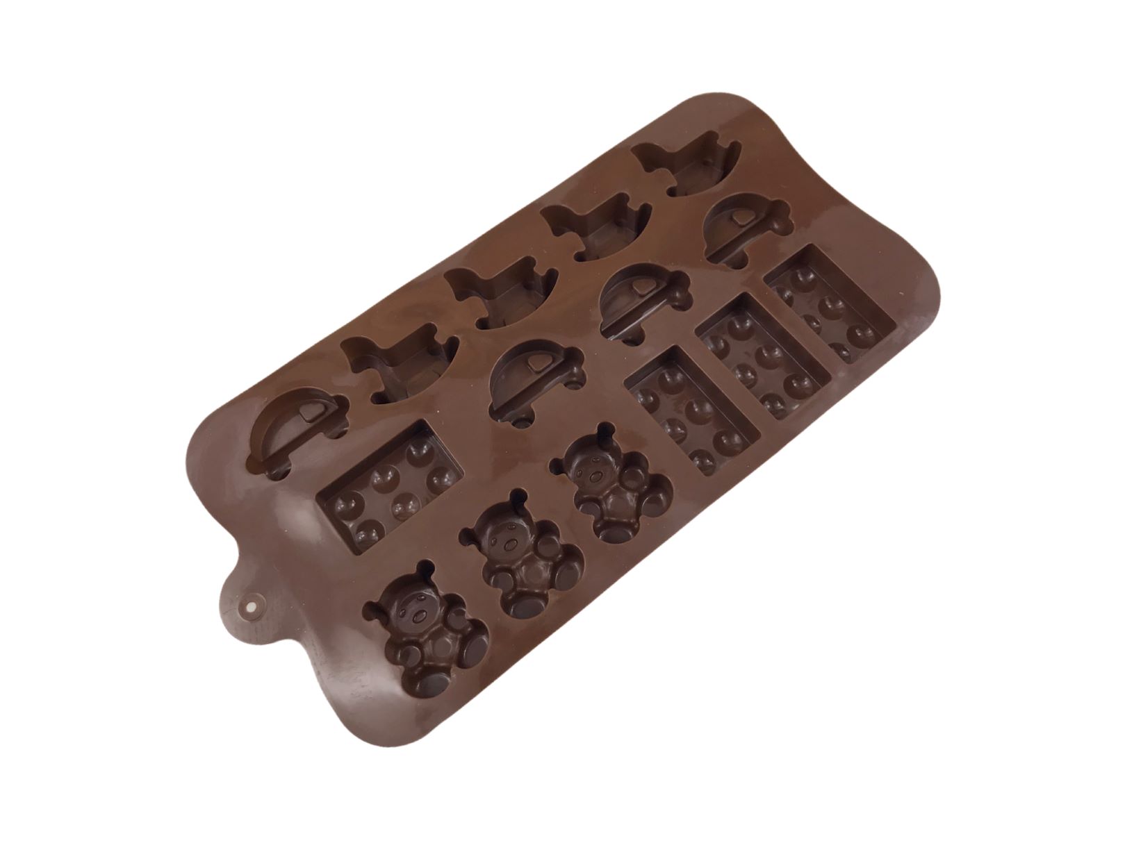 Форма силиконовая для шоколада "Детские игрушки" 15 ячеек