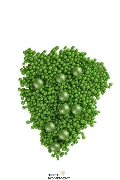 Посыпка рисовая №107 Жемчуг зеленый 50гр