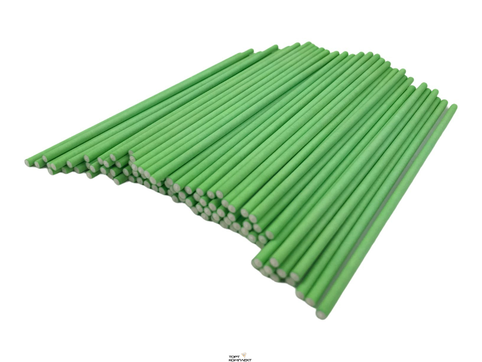 Палочки для кейк-попсов бумажные 10шт Зеленые