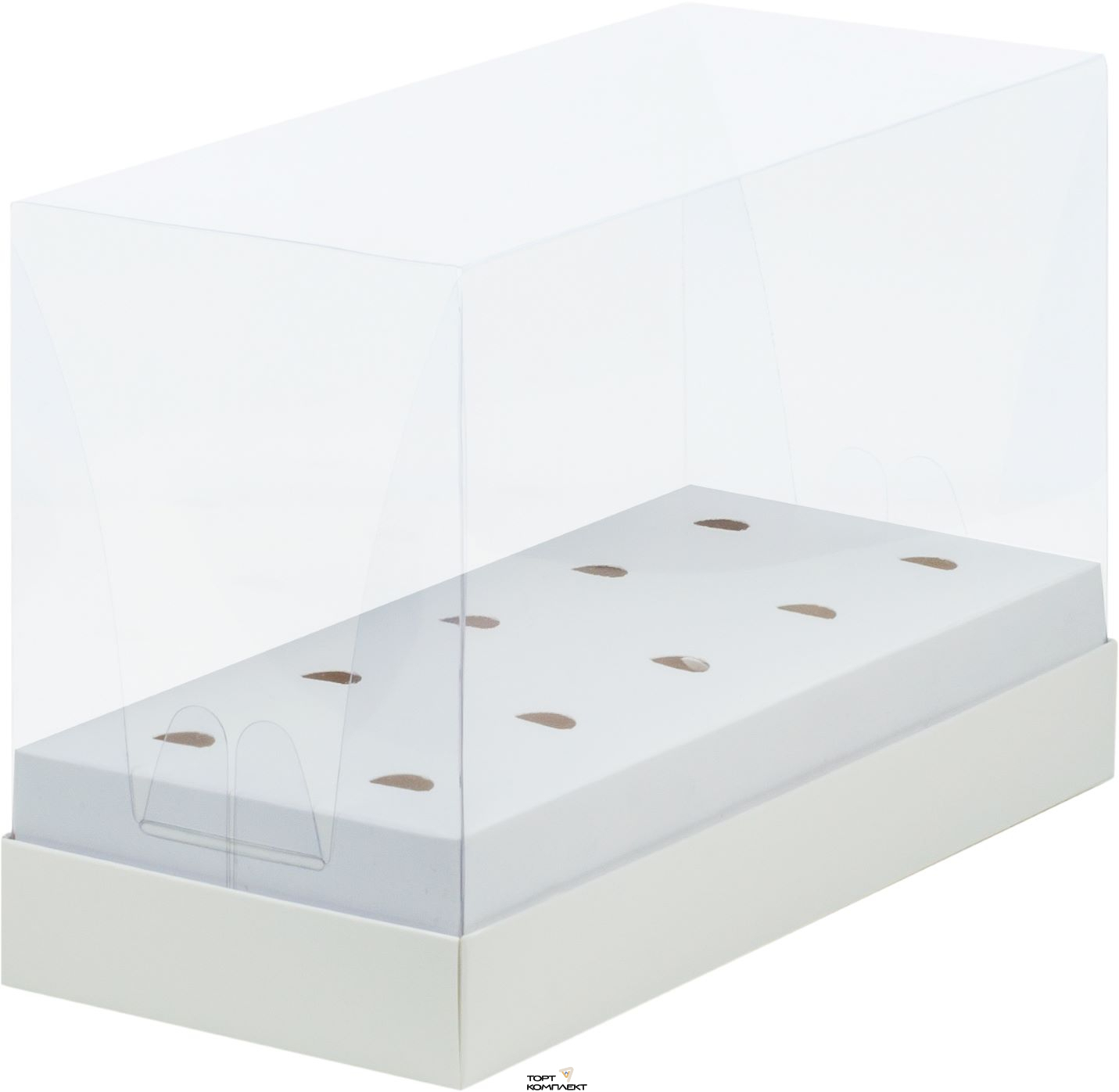 Коробка под 10 кейк-попсов  24/11/16см Белая