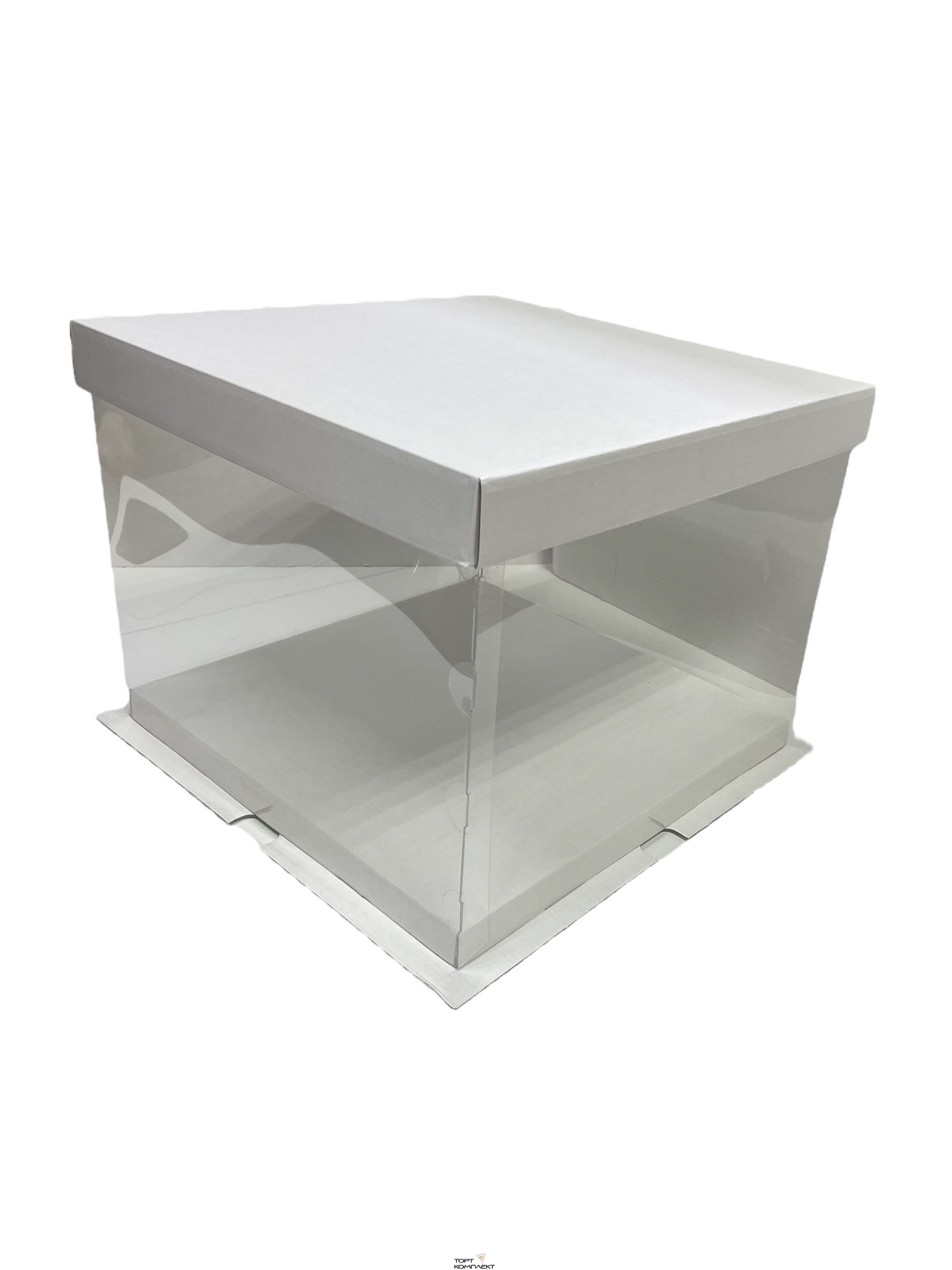 Коробка для торта Пъедестал 31/31/25см Белая 