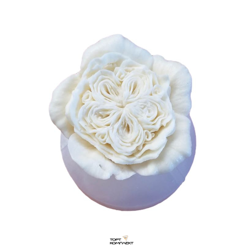 Силиконовая форма "Роза Остина Английская" 8см 