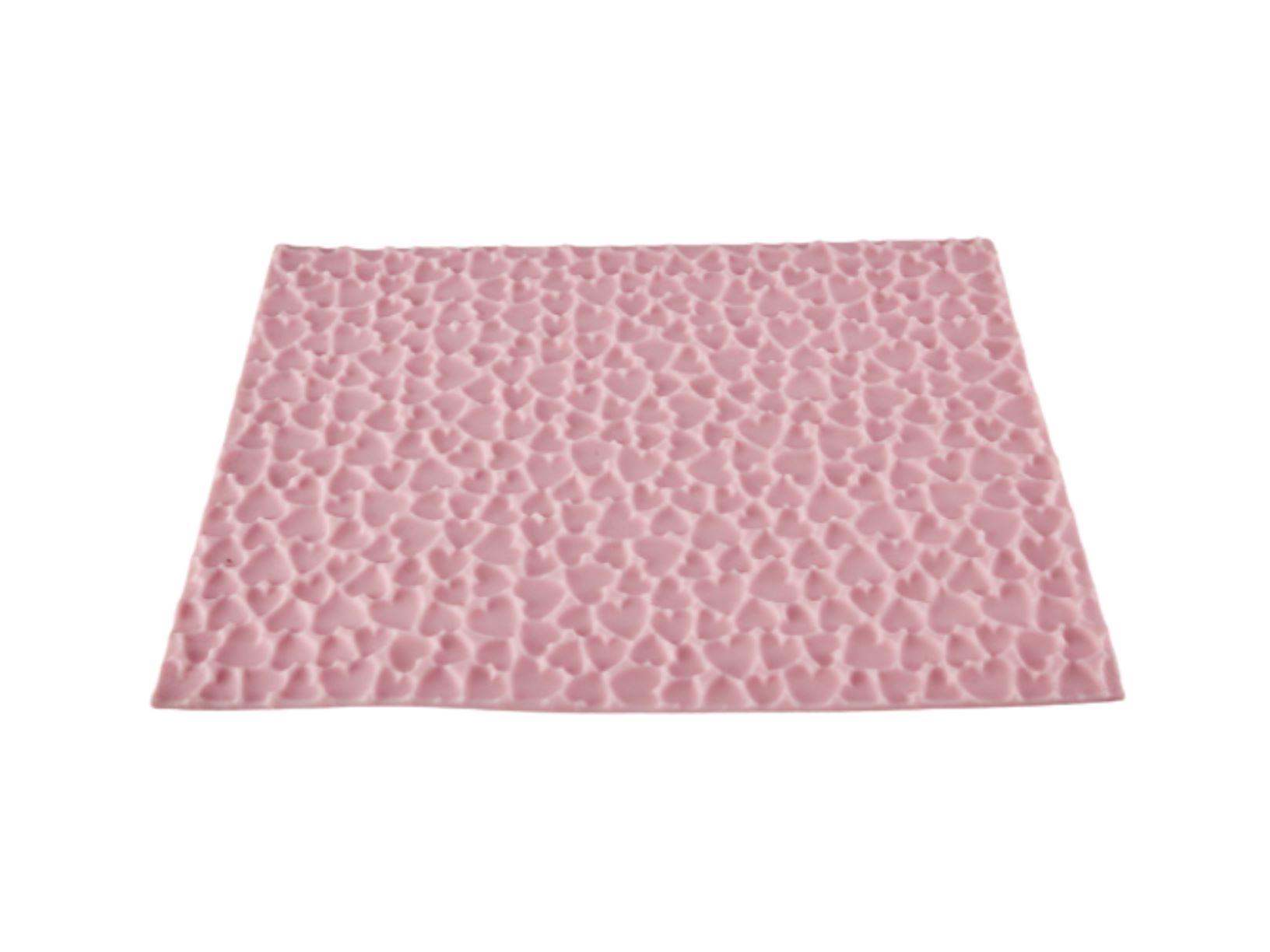 Коврик рельефный силиконовый СЕРДЕЧКИ	25*18,5см	