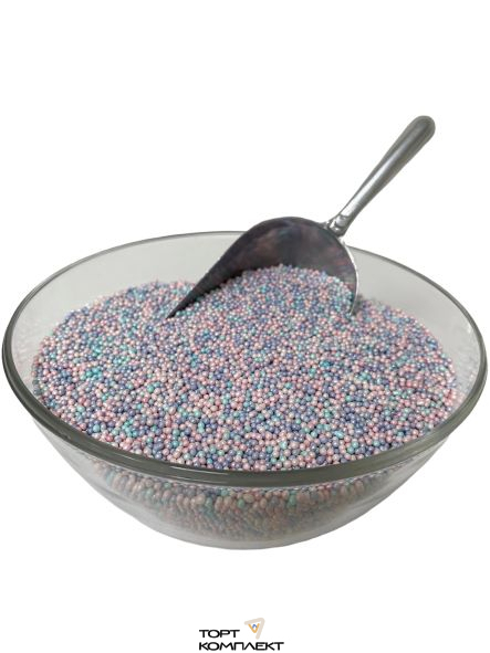 Посыпка кондитерская " Шарики гол/лил/розов " 100 гр