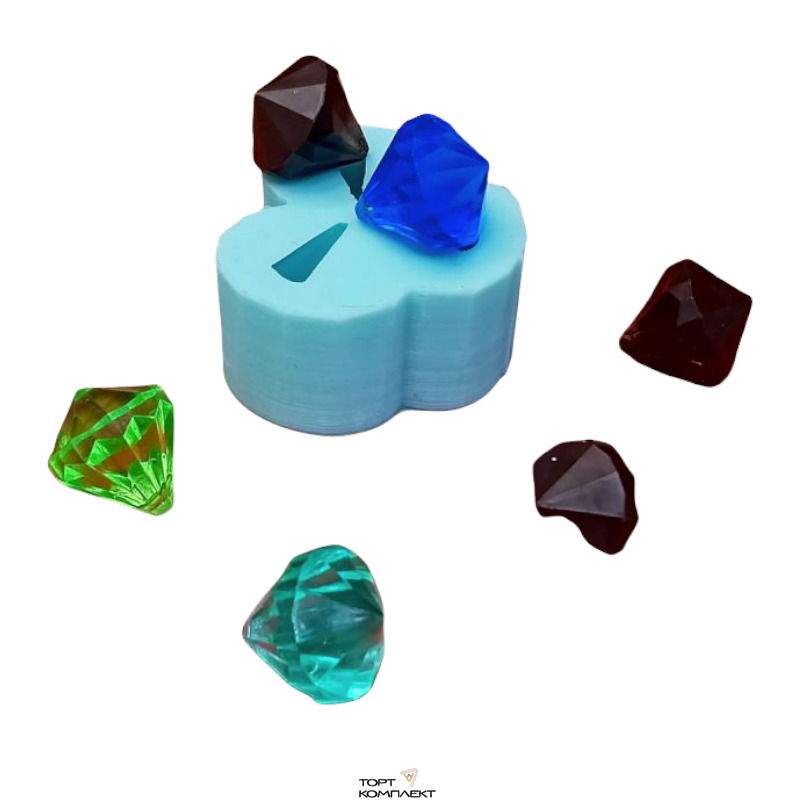 Силиконовая форма "Кристаллы" 5х5 см