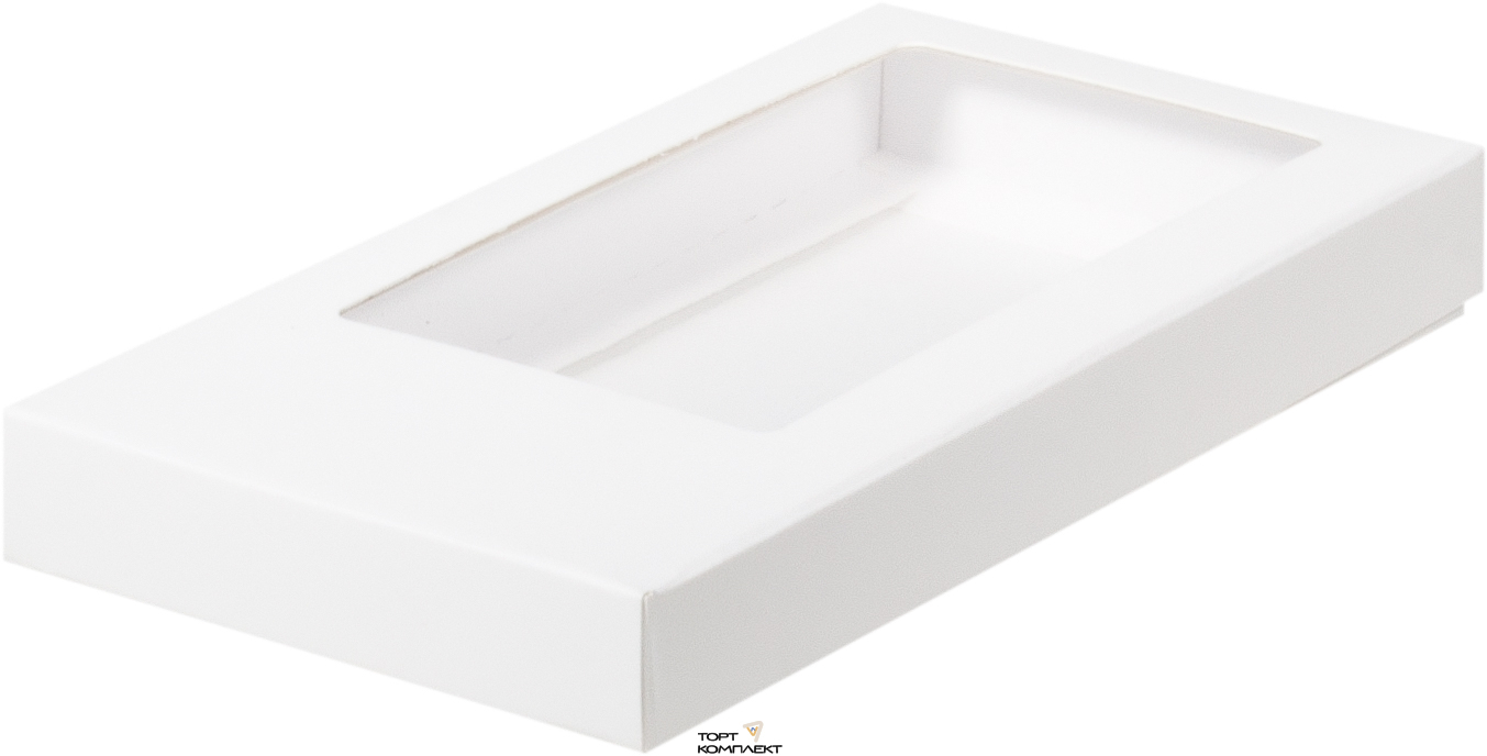 Коробка для плитки 180*90*17мм, с окном,белая 