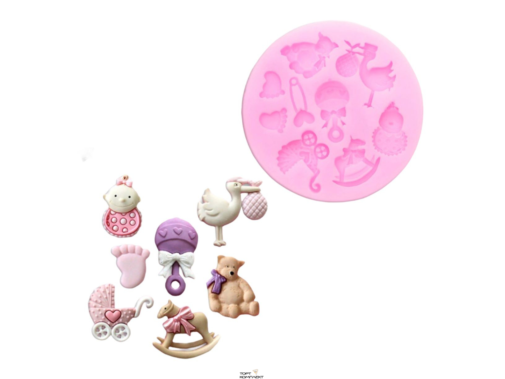 Молд 7,5 х1 см "Для новорожденного" 