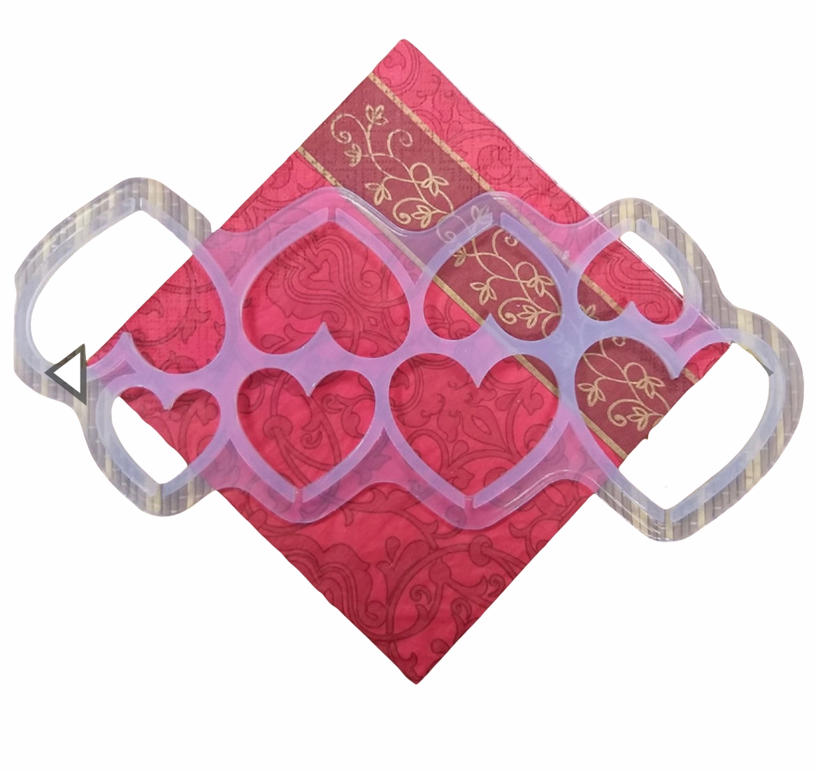 Силиконовая форма для леденцов "Сердце без дна" 4в1