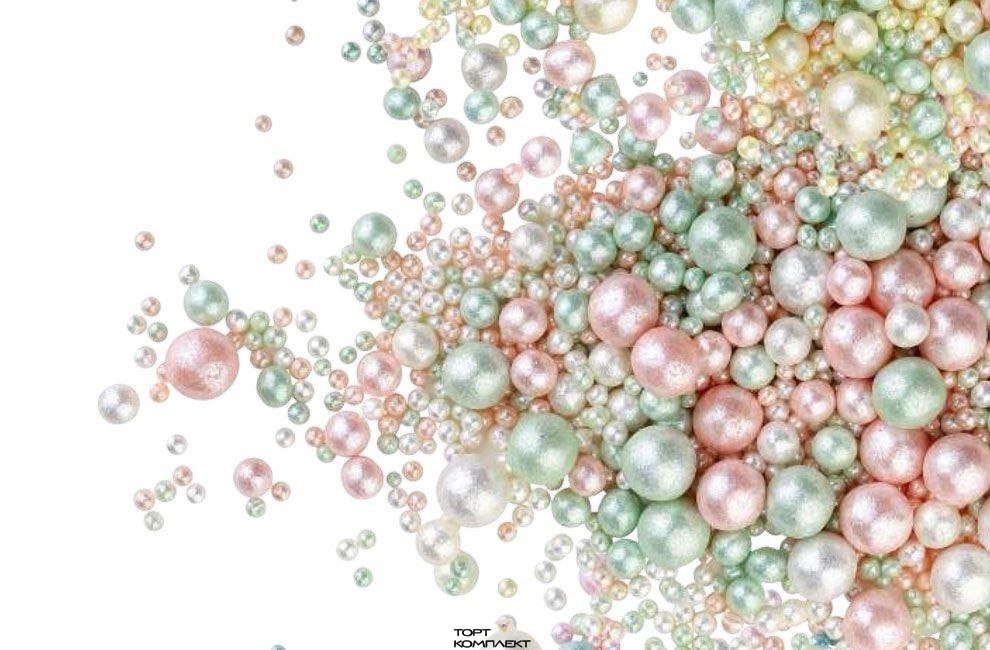 Посыпка рисовая Блеск №812 мятн.роз.бел.50гр	