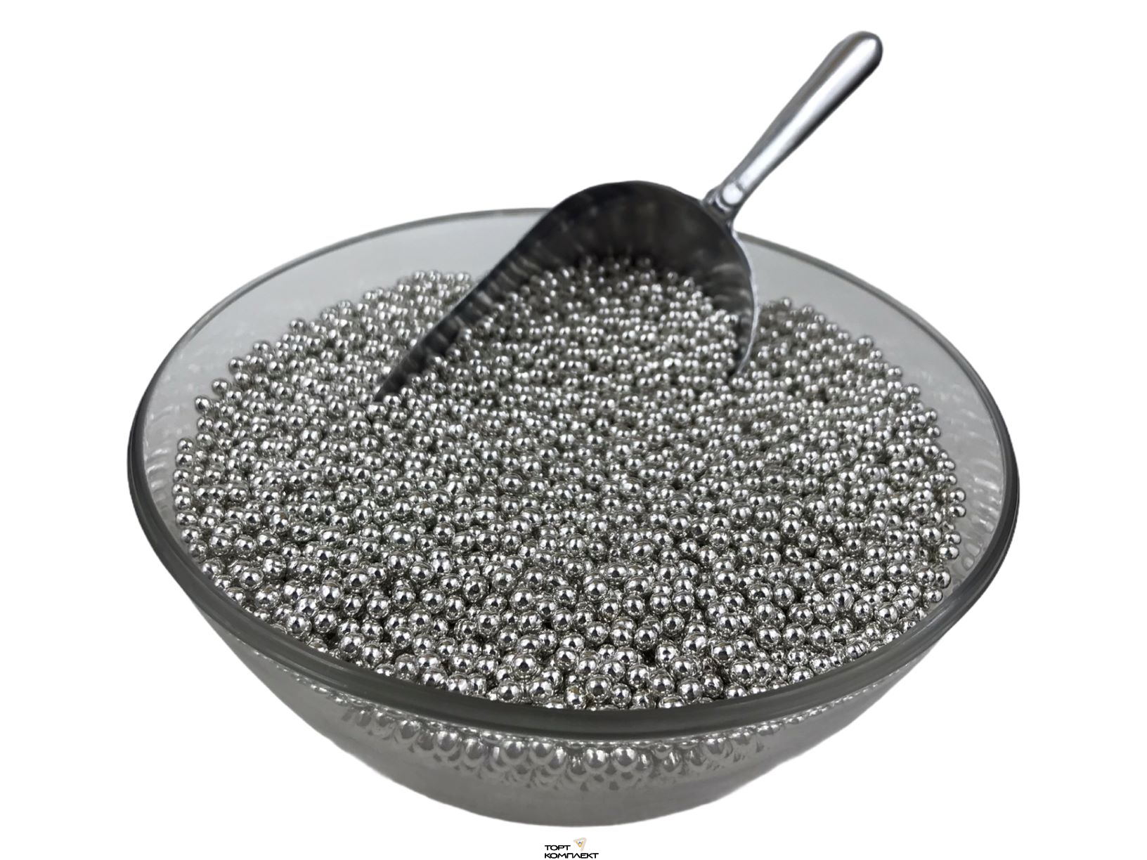 Посыпка кондитерская "Шарики 4 мм" серебро 50 гр 