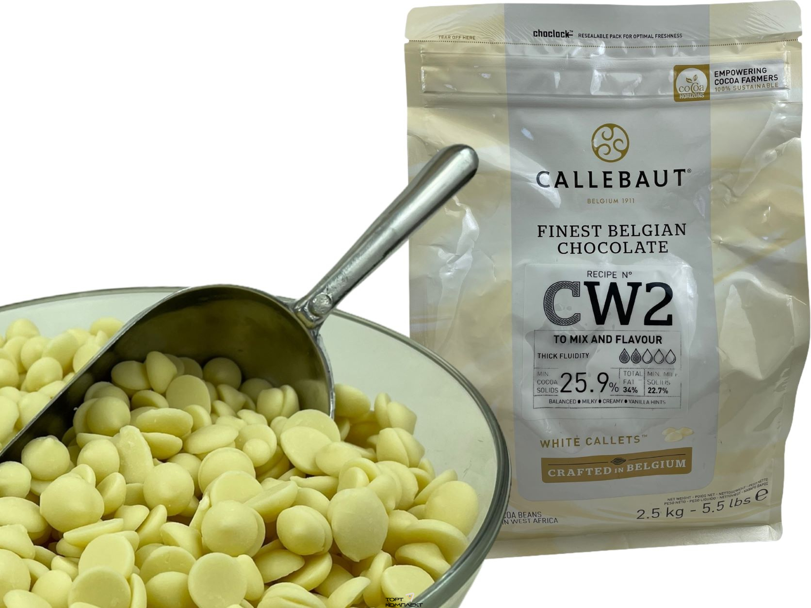 Шоколад белый Callebaut 25,9% CW2 200гр