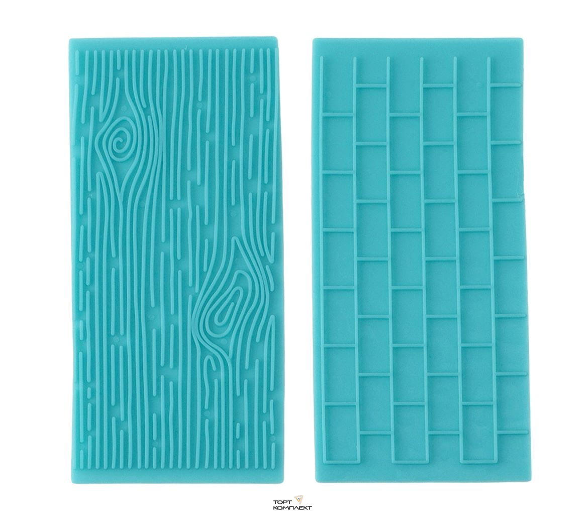 Печать-оттиск кирпичи-кора дерева