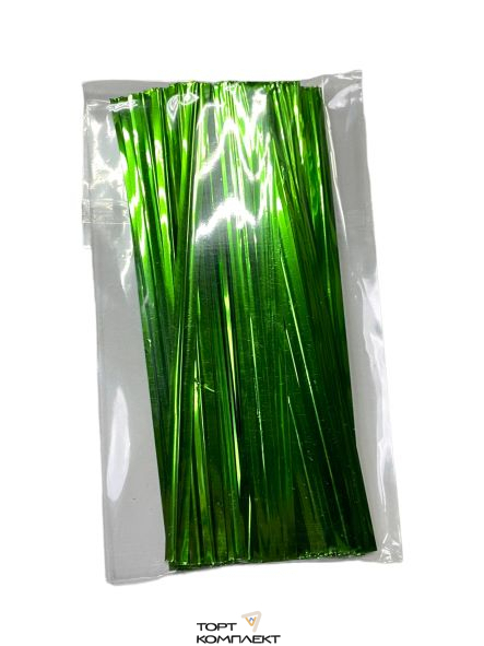 Твист-лента зеленая 8см 100 шт