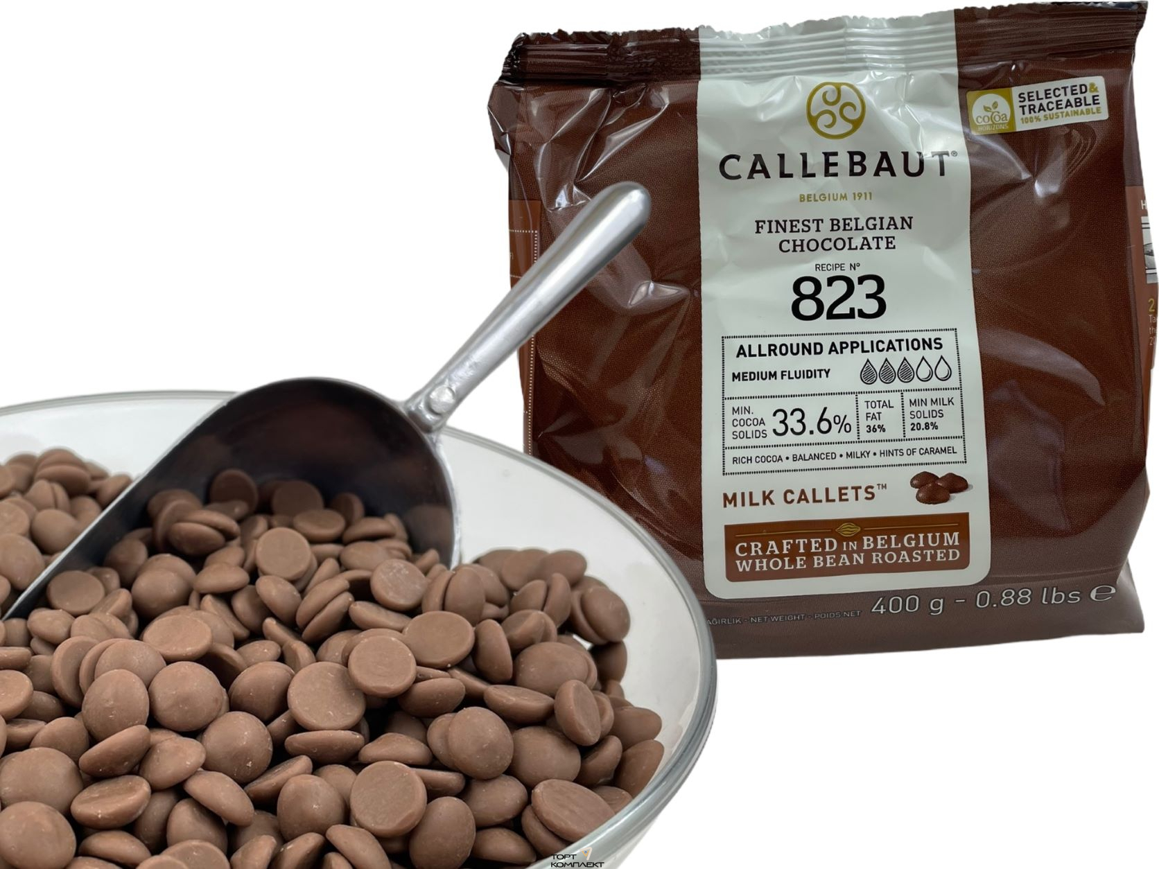 Шоколад молочный  Callebaut 33,6%  500гр