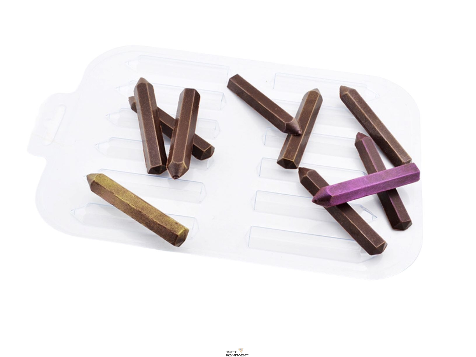 Форма пластиковая для шоколада "Карандаши" 