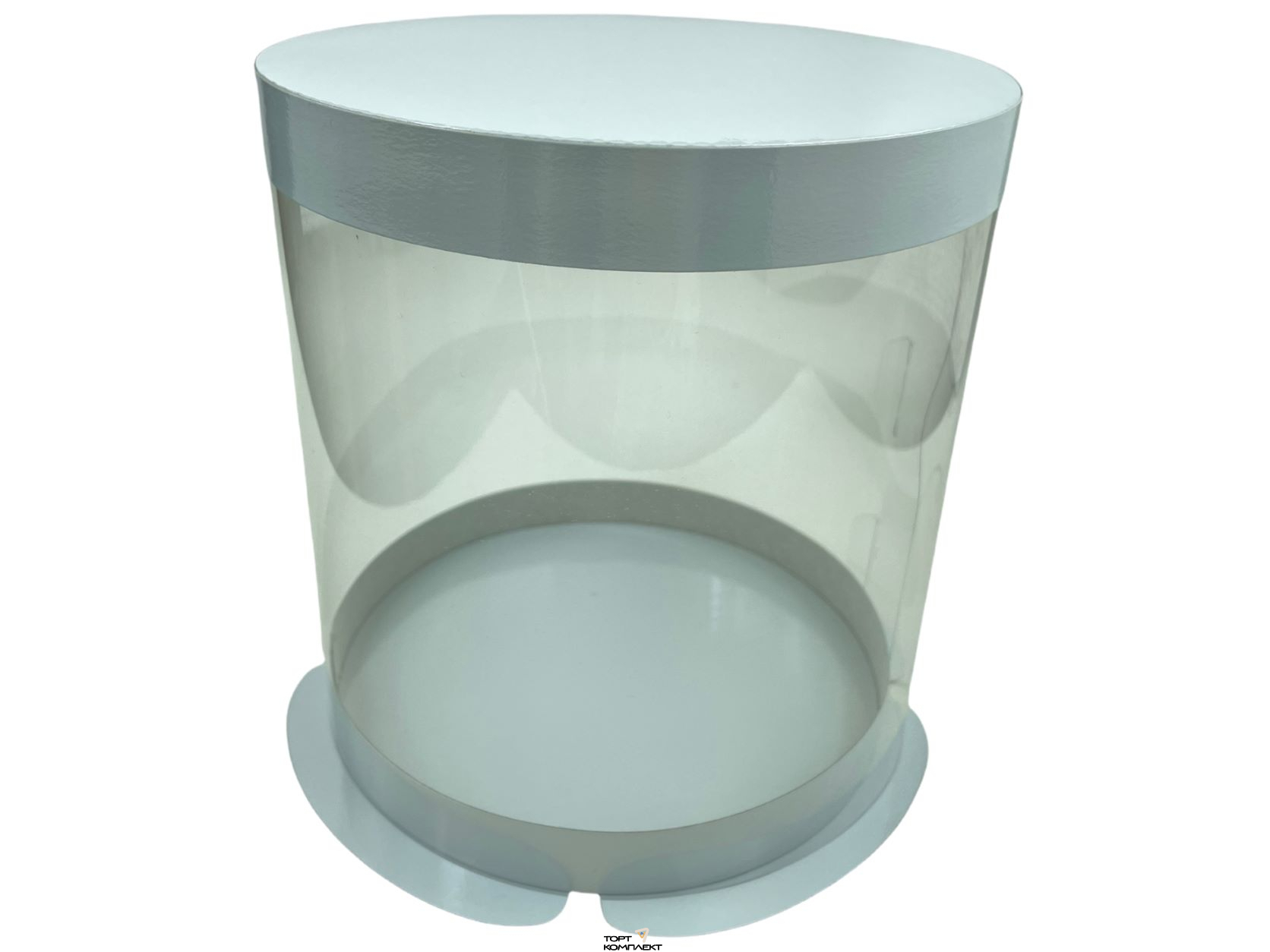 Коробка Тубус для торта d 20 h 22см Белая 