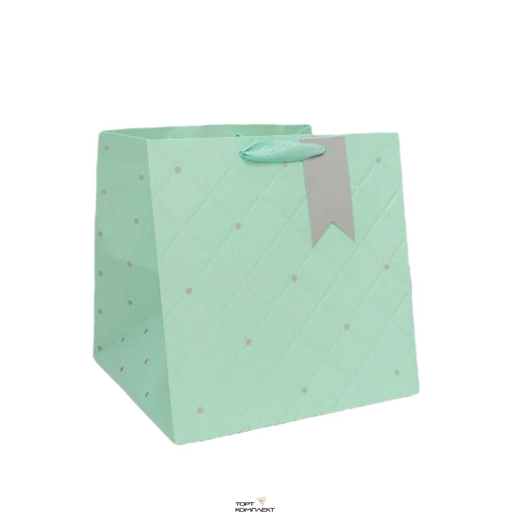 Пакет «Эксклюзив» 30×30×30 см мятный